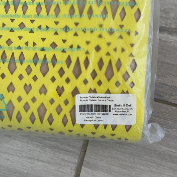 Brand New Stella & Dot Double Clutch in Citrine Yellow - Picture 8 of 8